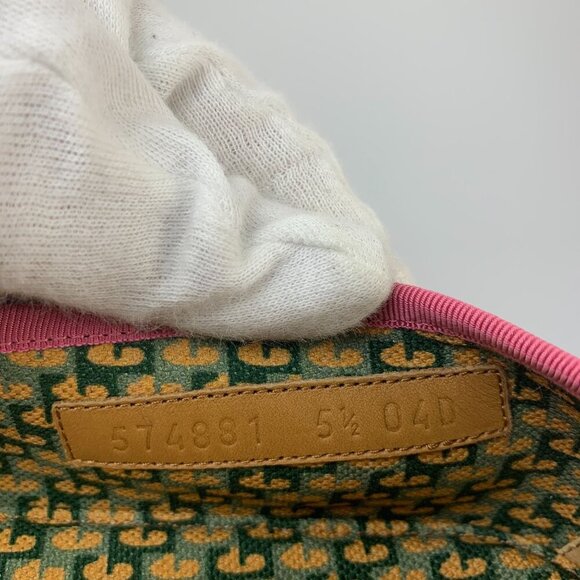 NIB Gucci Pink Velvet Pearl Monogram Slip on Loafers Size 5.5 - Picture 7 of 10